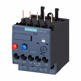 西门子 过载继电器0.14...0.20A热,尺寸S00,等级10接触器附属装置,主电路：螺栓,辅助电路：螺栓；3RU21160BB0