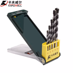 卡夫威尔 5件套建工钻石工钻强力冲击钻头套装组 打墙水泥墙钻头 混凝土墙面钻孔  4 5 6  8 10mm AI2933