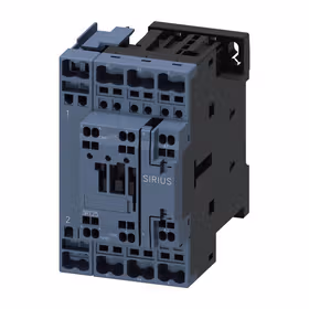 西门子 功率接触器,25A,11kW, 2NO+2NC 24VAC,50/60Hz4极,尺寸S0笼卡式连接1NO+1NC,集成；3RT25262AC20
