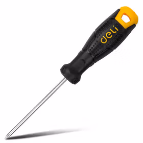 得力 塑柄十字螺丝批PH0x75mm；DL623075（新旧交替，随机发货）