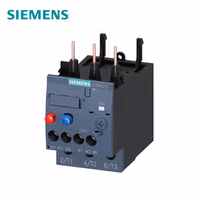 西门子 过载继电器2.8...4.0A规格S0,等级10,安装至接触器,主电路：螺丝端子,辅助电路：螺丝端子；3RU61261EB0