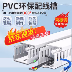 重安盛鼎 线槽 pvc工业理线槽配电箱明装走线免打孔齿形线槽 25*25（1米/根）两根装