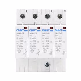 正泰 电涌保护器 NU6-IIG 40KA/385V 4P；710270300000139
