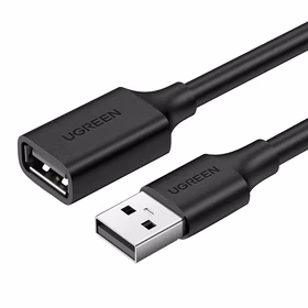 绿联 USB2.0延长线公对母 高速传输数据连接线U盘鼠标键盘打印机充电器加长线1米 黑 US103；10314