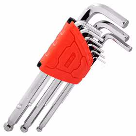 得力 工业级镜面加长球头内六角组套S2   9件套；DL2269