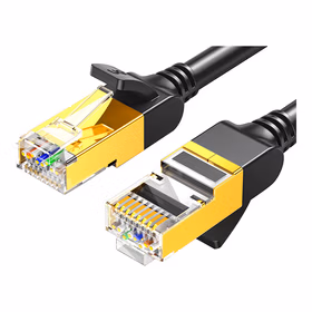 绿联（UGREEN）七类铜网线 CAT7类万兆屏蔽网络连接线 游戏电竞双绞线 电脑宽带家用成品跳线0.5米；11229