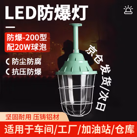 远波 LED防爆灯隔爆型车间工厂照明灯仓库灯防暴型灯罩加油站灯 防爆-200型（配20W球泡）（京仓发货）