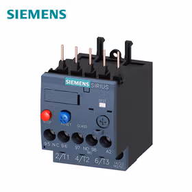 西门子 过载继电器0.14...0.20A规格S00,等级10,安装至接触器,主电路：螺丝端子,辅助电路：螺丝端子；3RU61160BB0