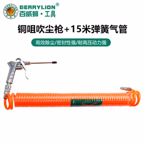 BERRYLION百威狮高压吹风枪 气动吹灰除尘枪 铜嘴吹尘枪DG-30+15米弹簧气管