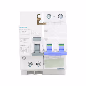 西门子 ET-5SN国产 电子式剩余电流保护断路器 32A 2P C 6kA 30mA AC；5SU9/SN AC 30 mA 2P 6KA C32