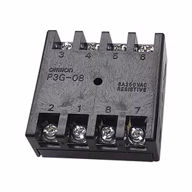 欧姆龙 共用插座/DIN导轨相关产品,圆形插座；P3G-08