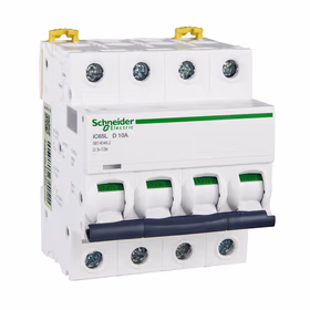 施耐德电气 小型断路器；iC65L 4P D10A
