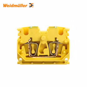 魏德米勒 Z系列,直通型接线端子,额定横截面:2.5mm,弹片联接,黄色,TS 32/ TS 35导轨安装脚；ZDUB 2.5-2/2AN/DB GE