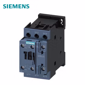 西门子 接触器220VAC50/60HZ  5.5kW 400V辅助触点1个常开触点 1个常闭触点,3极规格S0螺丝端子；3RT60241AN20