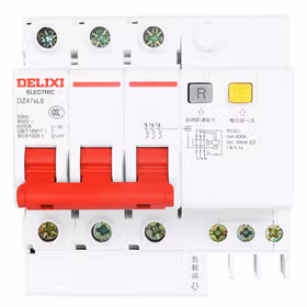 德力西电气 小型漏电保护断路器；DZ47sLE 3P D 63A 50mA