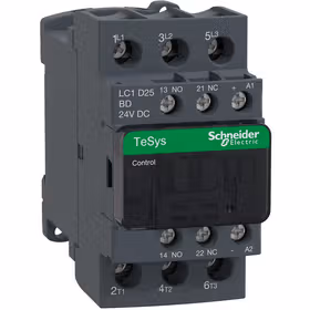 施耐德电气 国产TeSys D系列三极交流接触器 直流线圈,25A,24VDC；LC1D25BDC