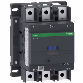 施耐德电气 TeSys D接触器,额定工作电流170A,AC-3,功率90KW@380/400V,标准控制电路电压220V,频率50Hz；LC1D170006M5C