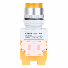 正泰 带灯高钮；NP4-11DN 黄 24V LED