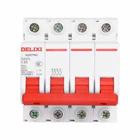 德力西电气 微型断路器；DZ47s C型 4P 10A
