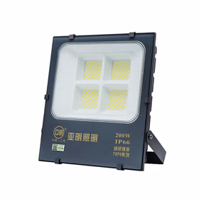亚明 LED投光灯户外防水招牌射灯高亮探照灯工地庭院泛光灯 YM-7070-200W 白光纳米系列