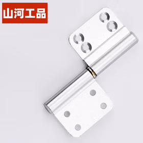 山河工品铝合金厕所卫生间门合页 黑色平面款 顺滑灵活 1片装 1个