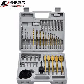 卡夫威尔 麻花钻 木工扁钻 强力建工钻 水泥钻 开孔器 螺丝批头 钻头套装 AI2682A