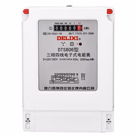 德力西电气 三相四线电子式电能表；DTS606 3&times;220/380V 1级 3&times;30(100)A