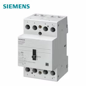 西门子 INSTA接触器0/1自动带4个常开触点40A,控制电压230VAC；5TT5 40A 4NO 230AC with manual switch