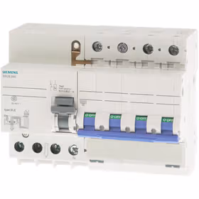 西门子 ET-5SN国产 电子式剩余电流保护断路器 50A 4P C 6kA 30mA AC；5SU9/SN AC 30 mA 4P 6KA C50