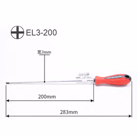 田岛 软胶小柄十字形螺丝批PH0X200mm；EL3-200(+)
