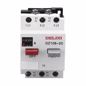 德力西电气 电动机断路器；DZ108-20/11 4A
