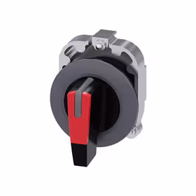 西门子 转换开关,30mm,圆形,金属,亚光,红色,旋钮开关,长柄,正面固定环,用于扁安装3个开关位置,锁定,；3SU10622EL200AA0