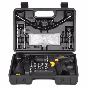 得力 锂电钻工具套装   21件；DL1021L