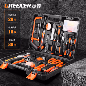 绿林（GREENER）家用工具箱套装五金工具多功能电工木工电讯维修（尊王版）套装