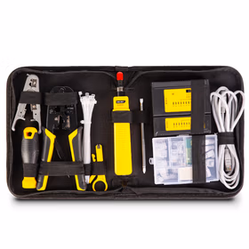 得力 网线钳布包套装   10件套；DL380010