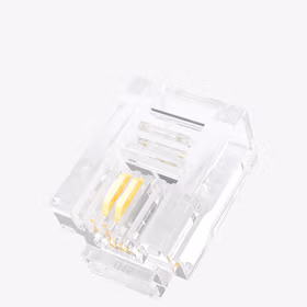 山泽 SJ-32100 电话水晶头6P2C2芯电话线接头RJ11语音电话线水晶头100个