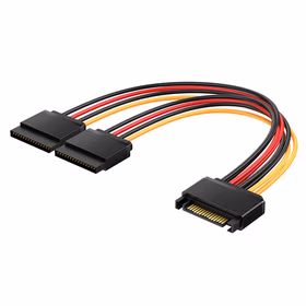 绿联UGREEN SATA15Pin公对母一分二延长线 50719