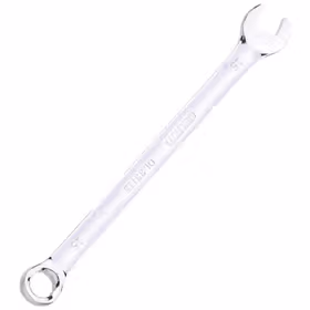 得力 镜面两用扳手铬钒钢   15mm；DL33115