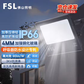 FSL佛山照明LED投光灯户外庭院路灯防水大功率广告牌聚光投射灯仓库场地照明泛光灯 50W白光4500流明