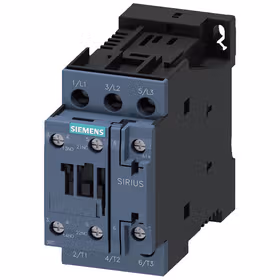 西门子 接触器DC110V  11kW 400V辅助触点1个常开触点+1个常闭触点,3极规格S0螺丝端子；3RT60261BF40