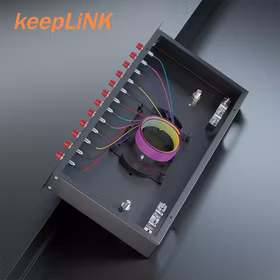 keepLINK KP-DZDH-FC12K 多模光纤终端盒12口满配 FC接口尾纤光缆熔接盒