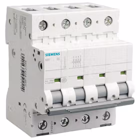 西门子 ET-5SY国产 直流型 微型断路器 10A 4P C 10kA；5SY5 DC 4P C10A