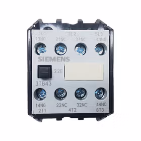 西门子 接触器AC50Hz,24V 22A 11kW 辅助触点：1个常闭触点,规格1螺纹连接；3TB43110XB0