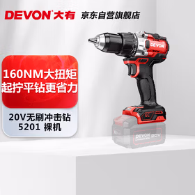 大有大有锂电无刷冲击钻超大扭力工业级硬装螺丝刀5201手电钻160N