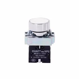 正泰 不带灯按钮,白色 金属头；NP2-BA11