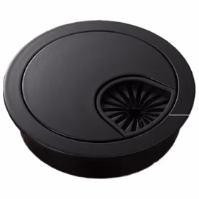 千速轮电脑办公桌穿线孔盖板 53MM 黑色 多层电镀 ABS塑料