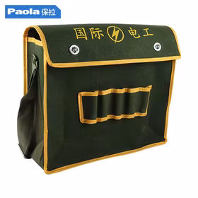保拉(Paola) 帆布电工包300&times;350&times;120mm 工具包帆布收纳包单肩手提包大空间维修工具袋8594