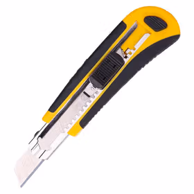 得力 塑柄美工刀八连发   18mm；DL005