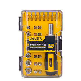 得力 棘轮手柄精密螺丝刀   30件套；DL1130