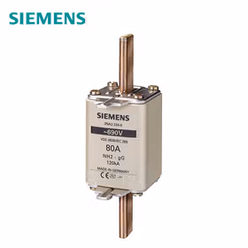西门子 NH熔断片,NH2,输入：100A,gG,UnAC：690V,UnDC：440V,前端标示警报器,导电握耳；NH Fuse Size 2 gG/gL 100A 690VAC/440VDC